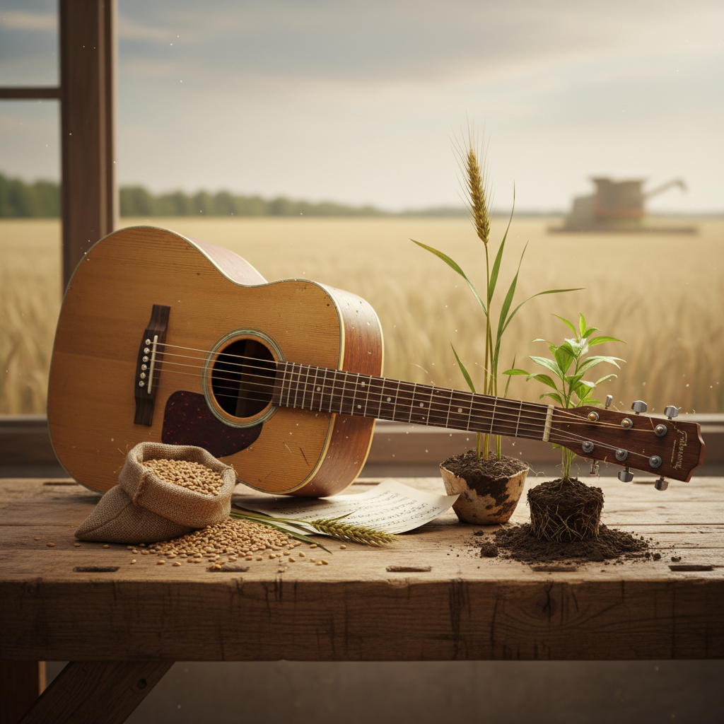 Grūdų dainininkas atskleidžia, kaip gimsta dainos iš kasdienio darbo laukuose